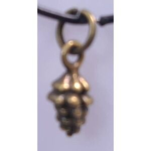 BUNDLE ONLY Small Simple Bronze Tone Pine Cone Pendant Charm Rustic‎ Handmade